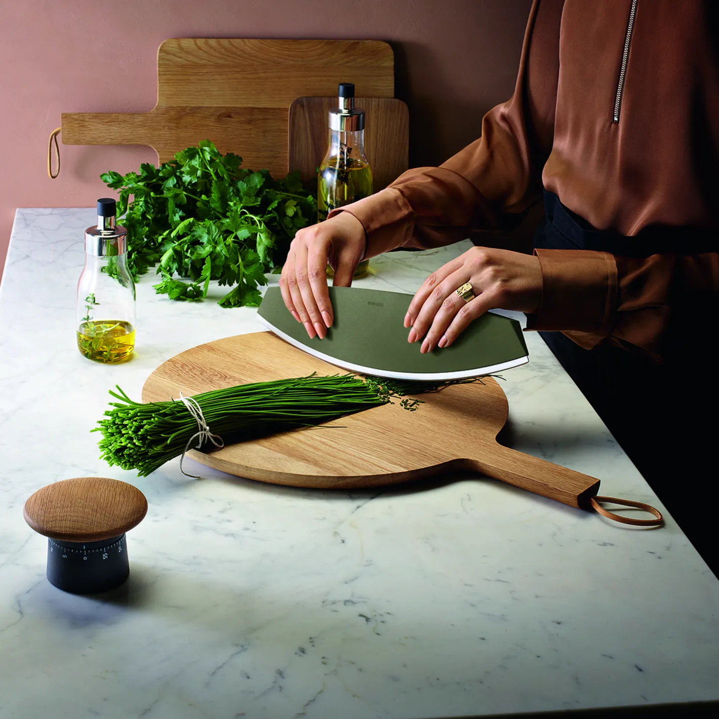 Eva Solo Køkkenknive^Green tools Pizza og krydderurtekniv