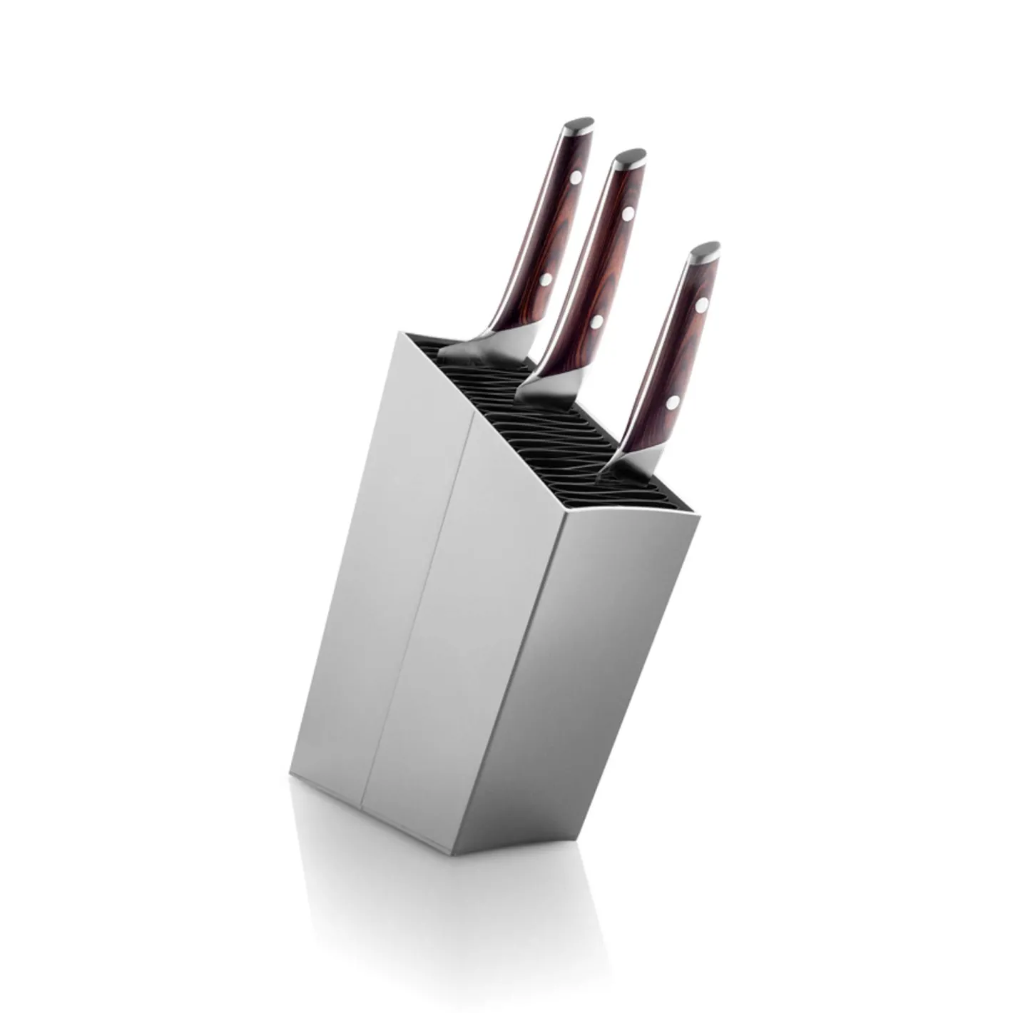 Eva Solo Knivblokke^Knivblok - Skrå aluminium - Fleksibel opbevaring |