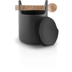 Eva Solo Oprydning & Organisering|Opbevaring^Toolbox opbevaringskrukke - 15 cm - med låg og ske, sort