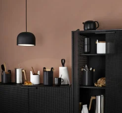 Eva Solo Oprydning & Organisering|Opbevaring^Toolbox opbevaringskrukke - 20 cm - med låg og ske, sort