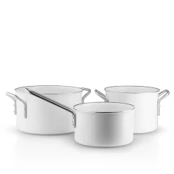 Eva Solo Grydesæt|Gryder^White line grydesæt - 3 dele - keramisk Slip-Let®