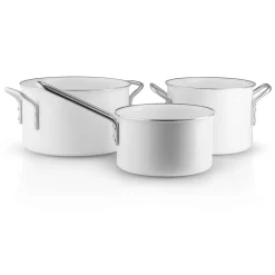 Eva Solo Grydesæt|Gryder^White line grydesæt - 3 dele - keramisk Slip-Let®